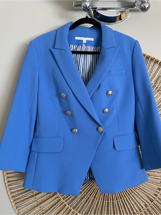 Veronica Beard Jackets & Blazers - Veronica Beard Double Breasted Miller Blazer in Azure Blue Size 12